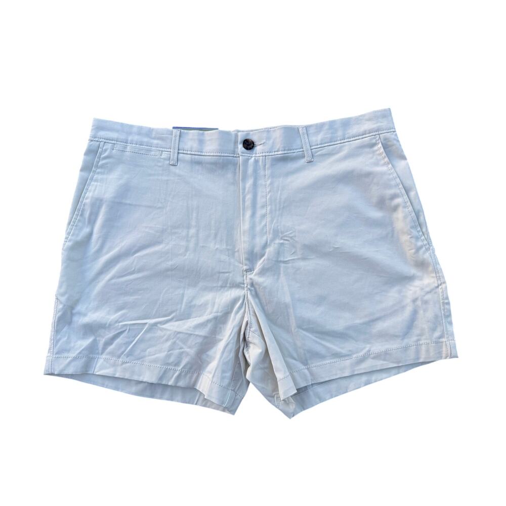 Goodfellow & Co Men’s Flat Front Shorts 36 White 5” Inseam Stretch NWT